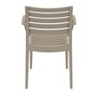 Compamia Artemis Outdoor Patio Dining Arm Chair in Taupe