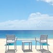 Compamia Artemis Outdoor Patio Dining Arm Chair in Silver Gray