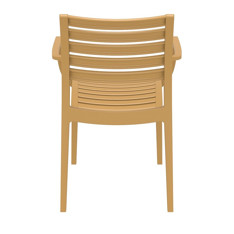 Compamia Artemis Outdoor Patio Dining Arm Chair in Teak Brown