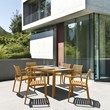 Compamia Artemis Outdoor Patio Dining Arm Chair in Teak Brown