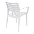 Compamia Artemis Outdoor Resin Patio Dining Arm Chair in White