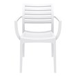 Compamia Artemis Outdoor Resin Patio Dining Arm Chair in White