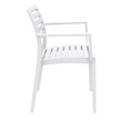 Compamia Artemis Outdoor Resin Patio Dining Arm Chair in White