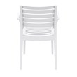 Compamia Artemis Outdoor Resin Patio Dining Arm Chair in White