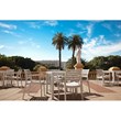 Compamia Artemis Outdoor Resin Patio Dining Arm Chair in White