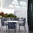 Compamia Air Outdoor Patio Dining Chair in Dark Gray