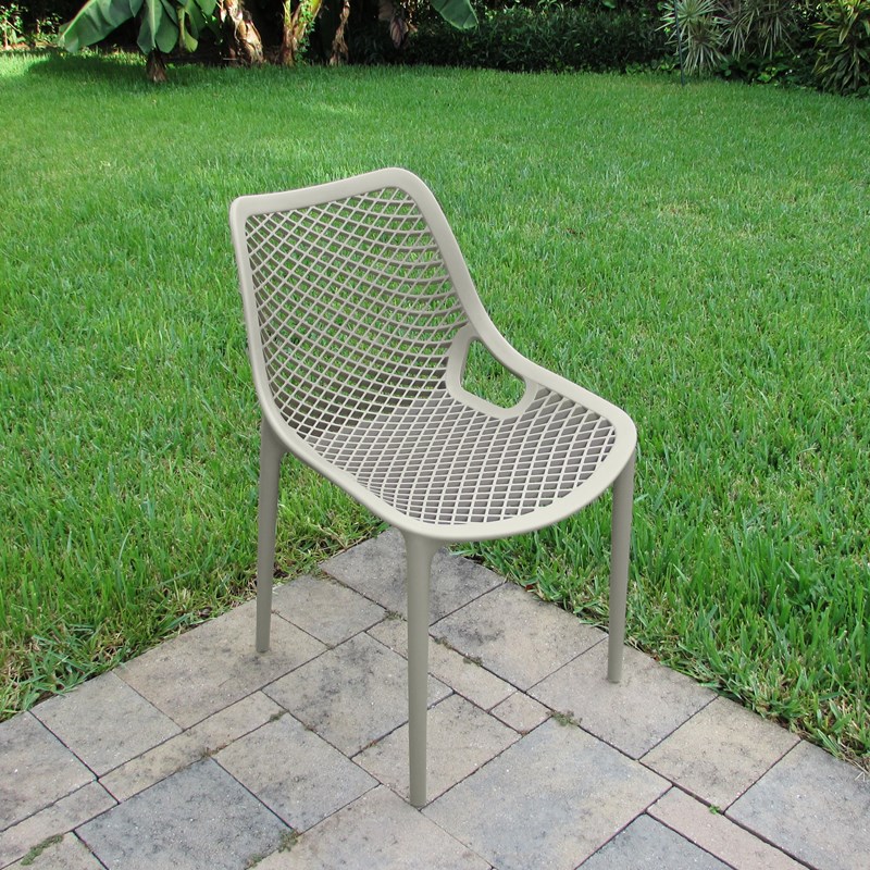 Compamia Air Outdoor Patio Dining Chair in Taupe