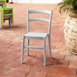 Compamia Tiffany Patio Dining Chair in Silver Gray