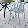 Compamia Maya Patio Dining Chair in Silver