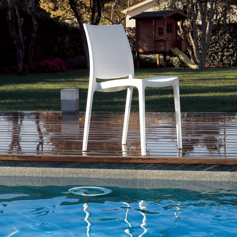 Compamia Maya Patio Dining Chair in White