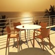 Compamia Diva Resin Outdoor Patio Dining Arm Chair in Orange