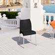 Compamia Vita Resin Outdoor Patio Dining Chair in Black