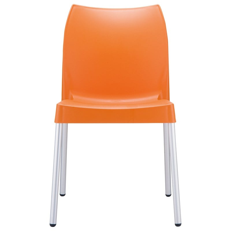 Compamia Vita Resin Outdoor Patio Dining Chair in Orange