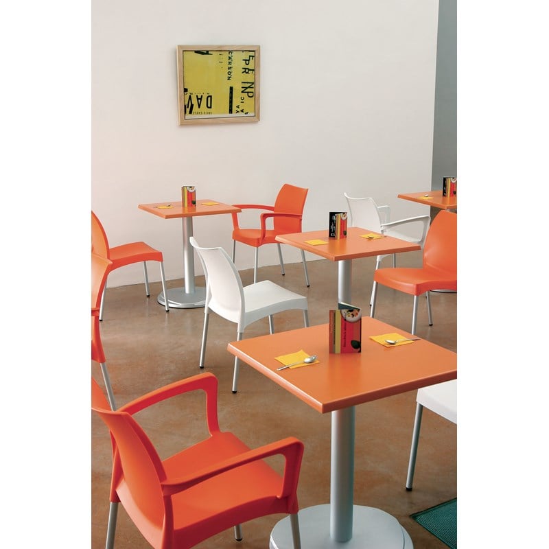 Compamia Vita Resin Outdoor Patio Dining Chair in Orange