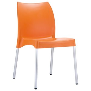 Compamia Vita Resin Outdoor Patio Dining Chair in Orange