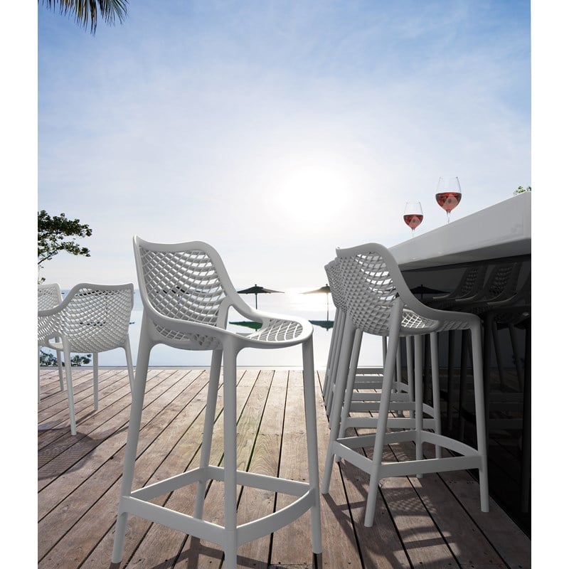 Compamia Air Patio Counter Stool in White