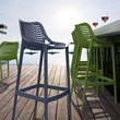 Compamia Air Patio Bar Stool in Dark Gray