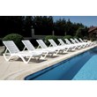 Compamia Aqua Modern Resin Pool Chaise Lounge in White Finish