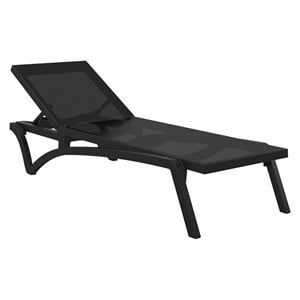 Compamia Pacific Chaise Lounge with Black Sling in Black Set of 2