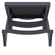 Compamia Pacific Chaise Lounge with Black Sling in Dark Gray Set of 2