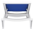 Compamia Pacific Chaise Lounge with Blue Sling in White Set of 2