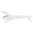 Compamia Pacific Chaise Lounge with White Sling in White Set of 2