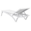 Compamia Pacific Chaise Lounge with White Sling in White Set of 2