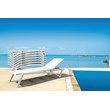Compamia Pacific Chaise Lounge with White Sling in White Set of 2