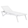 Compamia Pacific Chaise Lounge with White Sling in White Set of 2