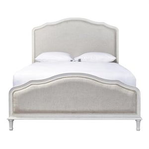 Universal Furniture Curated Amity Fabric King Bed in Cotton White