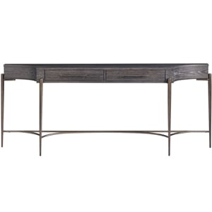 Universal Furniture Curated Oslo Wood Console Table in Onyx Brown