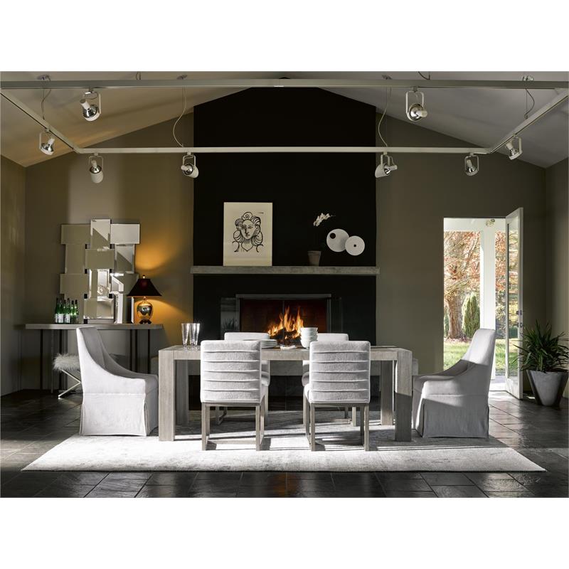Universal Furniture Modern Carter Fabric Side Chair Set of 2 in White