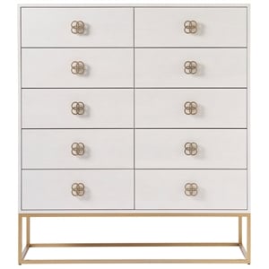 Miranda Kerr by Universal Furniture Peony Wood Ten Drawer Chest in White