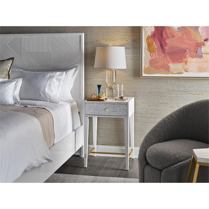 Mirand Kerr by Universal Furniture Love Joy Bliss Wood Bedside Table in White