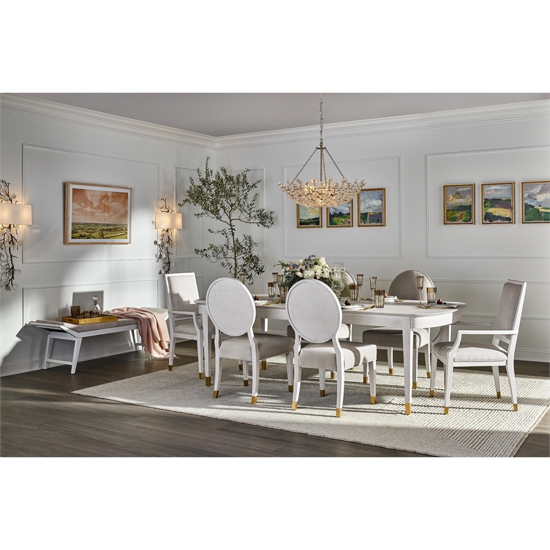 Mirand Kerr by Universal Furniture Marion Wood Dining Table in White