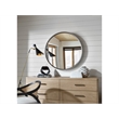 Universal Furniture Modern Nomad Round Mirror in Tan Tech Oak