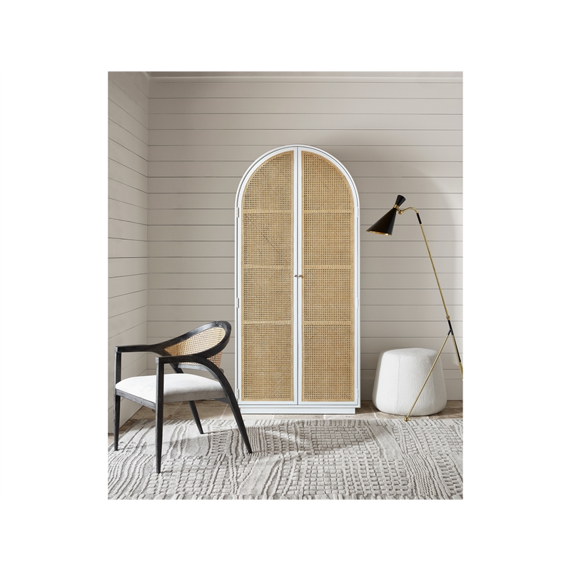 Universal Furniture Modern Nomad Golden Hour Utility Cabinet in Tan Tech Oak