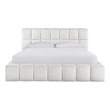 Universal Modern Nomad Upholstered Colina King Bed in Ivory Fabric