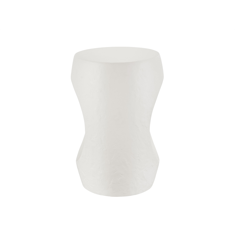 Universal Furniture Modern Nomad Canyo Accent Table in White Textured Plaster
