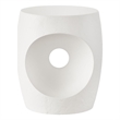 Universal Furniture Modern Nomad Canyo Accent Table in White Textured Plaster