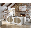 Universal Furniture Modern Nomad Four Door Credenza in Tan Tech Oak Wood