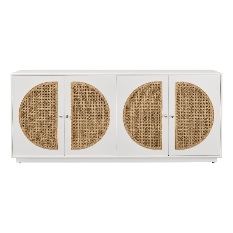 Universal Furniture Modern Nomad Four Door Credenza in Tan Tech Oak Wood