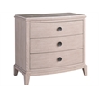 Universal Coalesce Coalesce Stone Top Three Drawer Nightstand in Gray Oak Wood