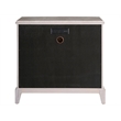 Universal Coalesce Coalesce Stone Top Three Drawer Nightstand in Gray Oak Wood