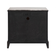Universal Coalesce Coalesce Stone Top Three Drawer Nightstand in Black Oak Wood