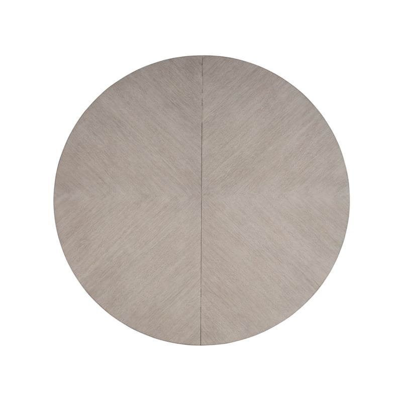 Universal Coalesce Rasmus 52 Inch Round Dining Table in Gray Oak Wood