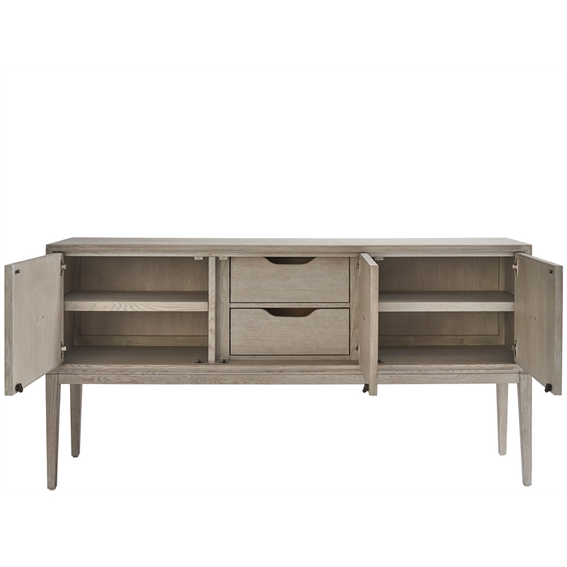 Universal Coalesce Three Door Madden Sideboard in Grey Oak Wood