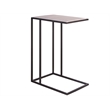 Universal Coalesce Boer Metal & Stone Drink Table in Matte Black Metal