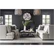 Universal Coalesce Solid Oak Wood Halen Coffee Table with Inset Stone Top