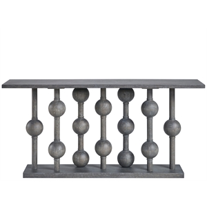 Universal Coalesce 68&quot Oak Wood Foxglove Console in Gray Dusk Finish